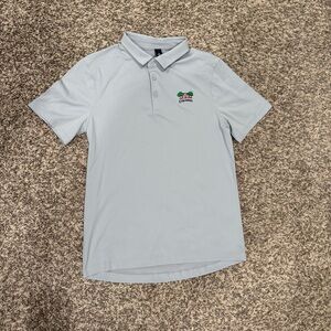 Lululemon Sz Medium Light Gray Polo Shirt
